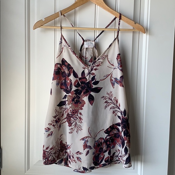 Sienna Sky Tops - Sienna Sky Purple Ruffled Floral Camisole Size S